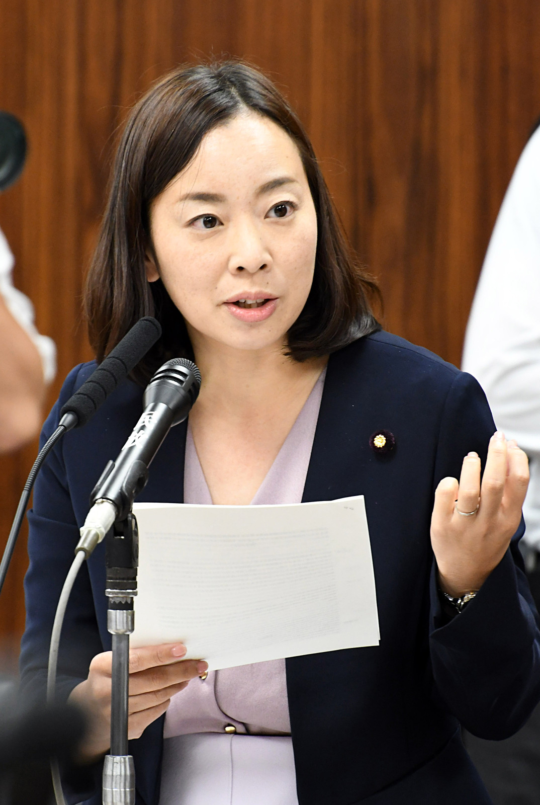 質問する吉良よし子議員